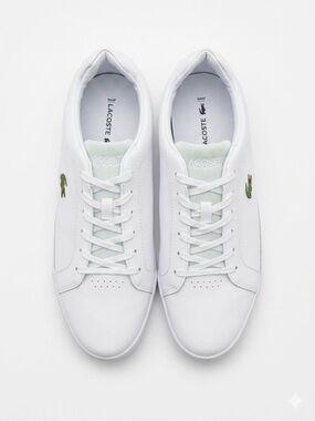 Lacoste Challenge 0120 2 SMA White Leather Sneakers Size 11.5